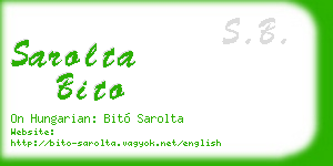 sarolta bito business card