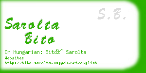 sarolta bito business card